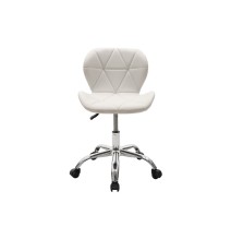 Silla de Oficina Ergonómica con Patas Metálicas en Color Blanco - 82-95x52x47 cm, Diseño Moderno.