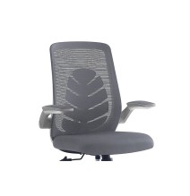 Silla de Oficina Ergonómica con Malla de Tela Gris, Reposabrazos y Gran Resistencia - 100/90x52x50 cm, Comodidad y Durabilidad